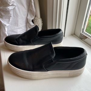 Black Steve Madden patent leather sneakers